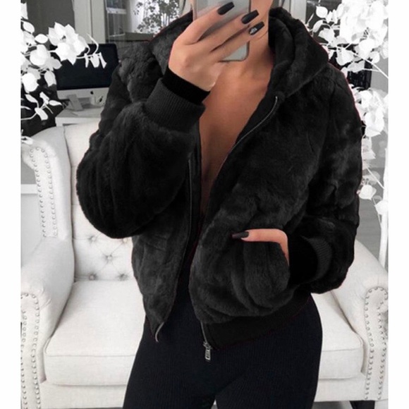 Forever 21 Jackets & Blazers - Faux Fur Hooded Jacket NWOT